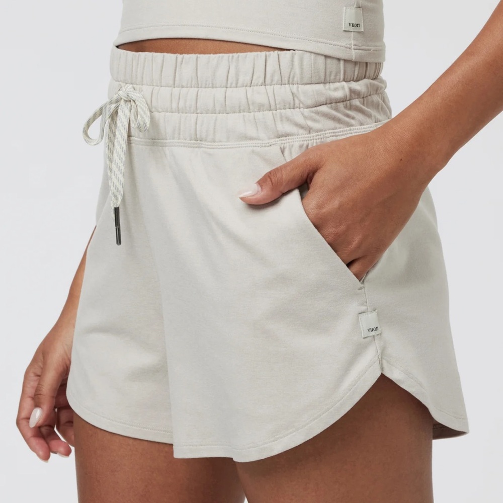 Vuori Women's Athletic Cream Shorts